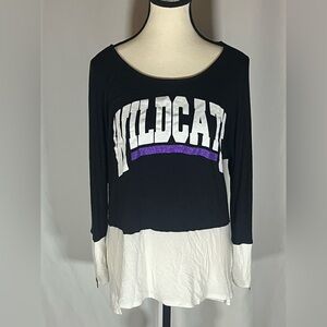 Gameday Couture Kansas State Wildcats Scoop Neckline Long Sleeve w/ Gold Zippers